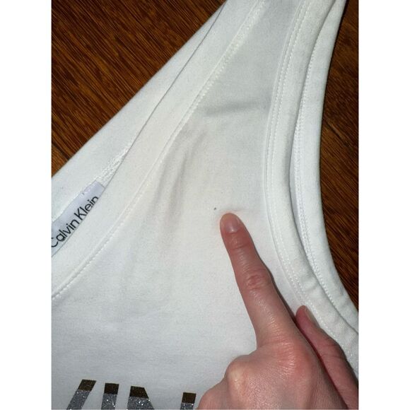 Calvin Klein White Casual Romper with Logo Sz S - Picture 4 of 8